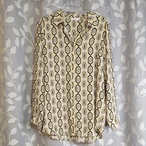 Pleione Yellow and Black Button Down Shirt size L